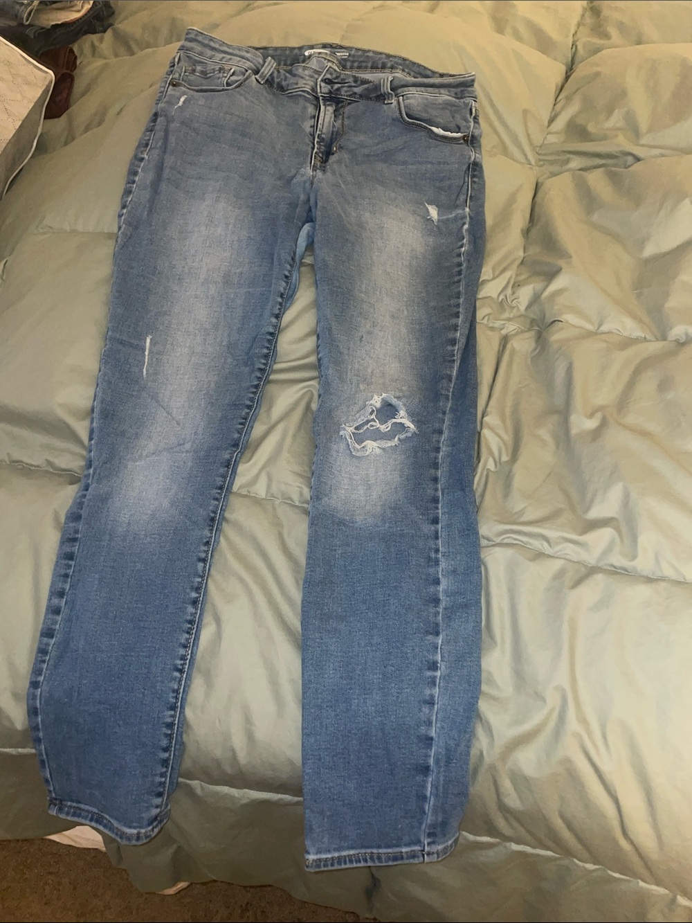 Classic Light Blue Distressed Women's Jeans